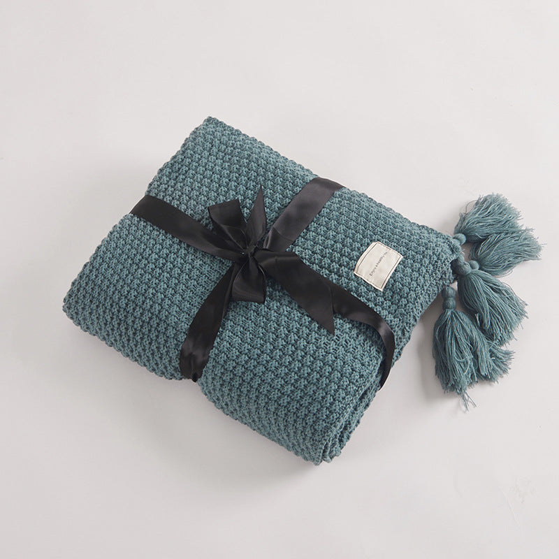 Colcover Tassel Knitted Blanket