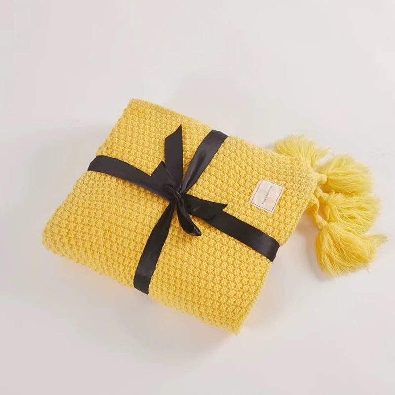 Colcover Tassel Knitted Blanket
