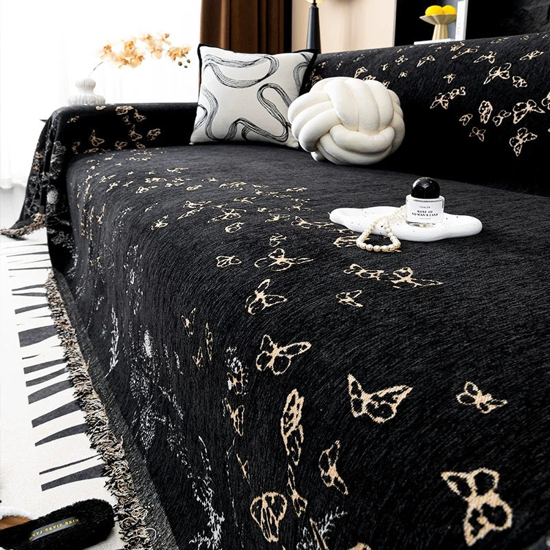 Flower and Butterfly Sofa Cover