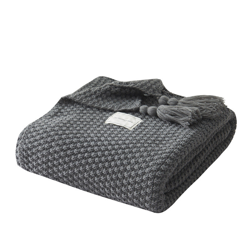 Colcover Tassel Knitted Blanket