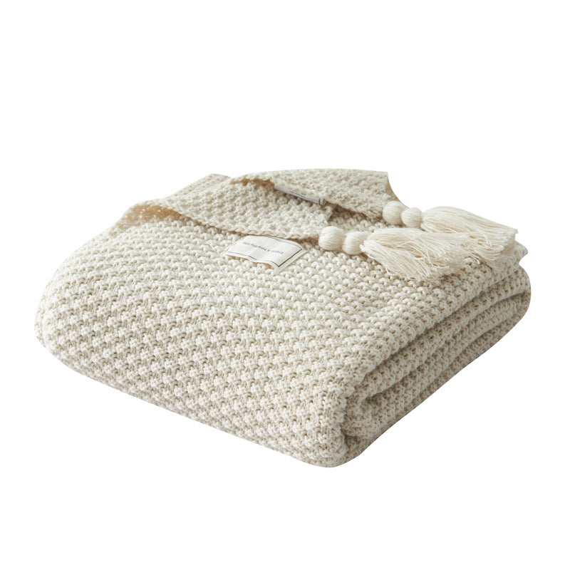 Colcover Tassel Knitted Blanket