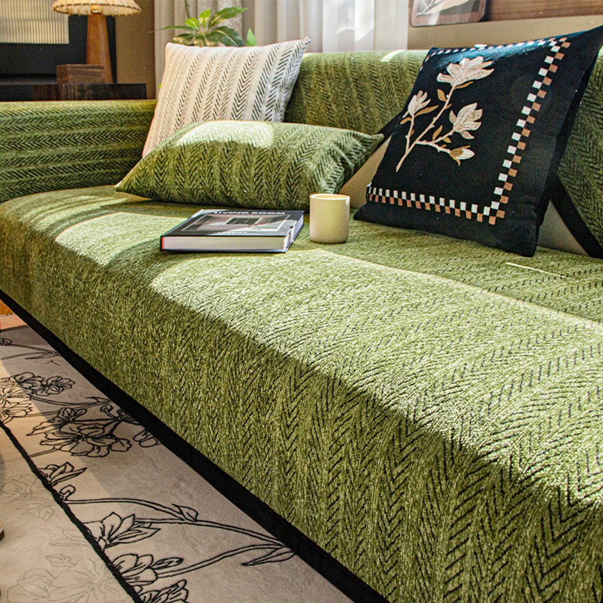 Colcover Fishbone Thread Anti Slip Sofa Cushion