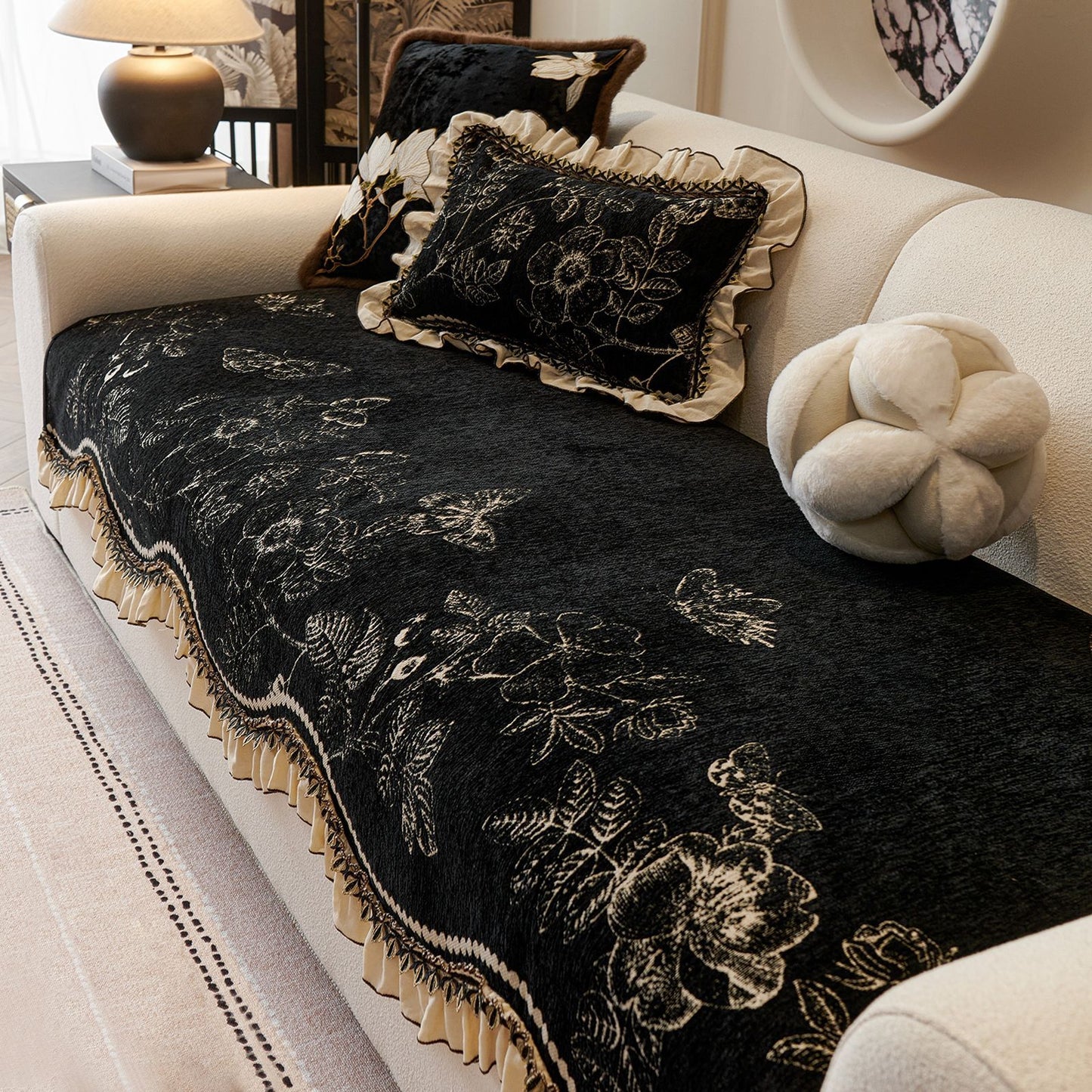 Butterfly and Flower Sofa Cushion
