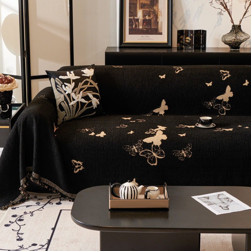 Flower and Butterfly Sofa Cover
