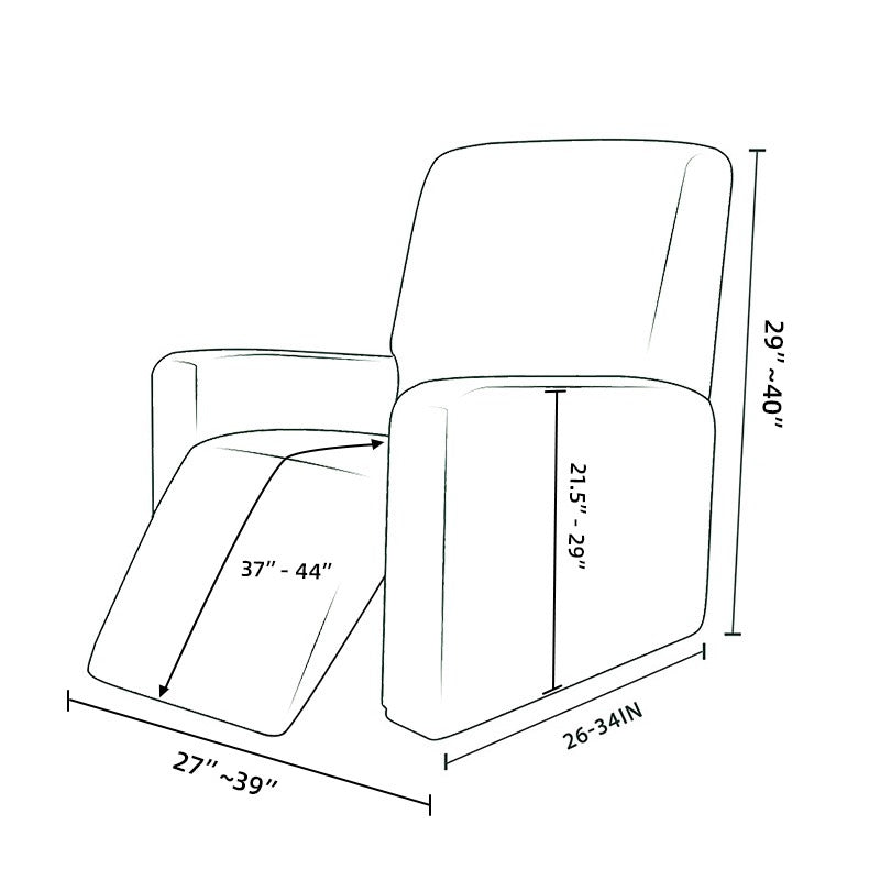 Colcover Lying Chair Sofa Cover With Center Console