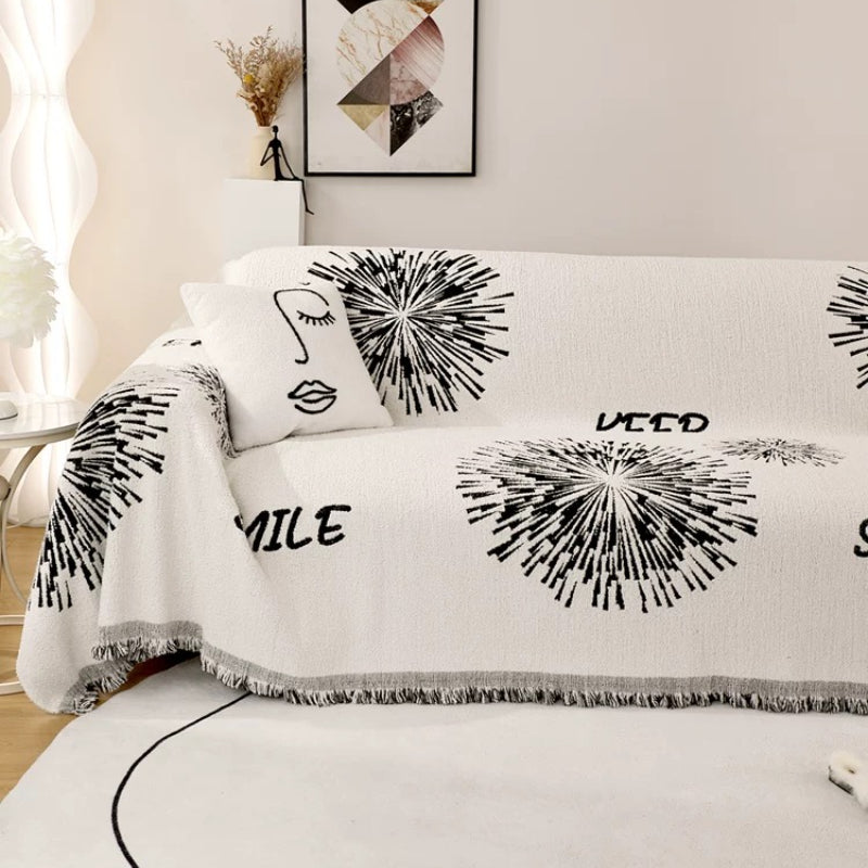 Nordic Style Fireworks Sofa Towel