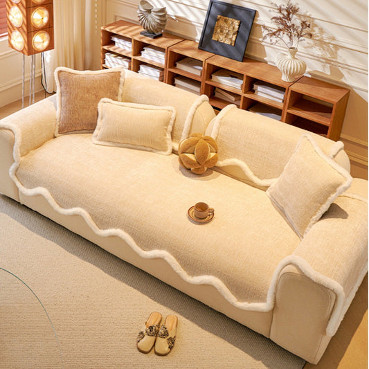 Cream Style Irregular Sofa Cushion