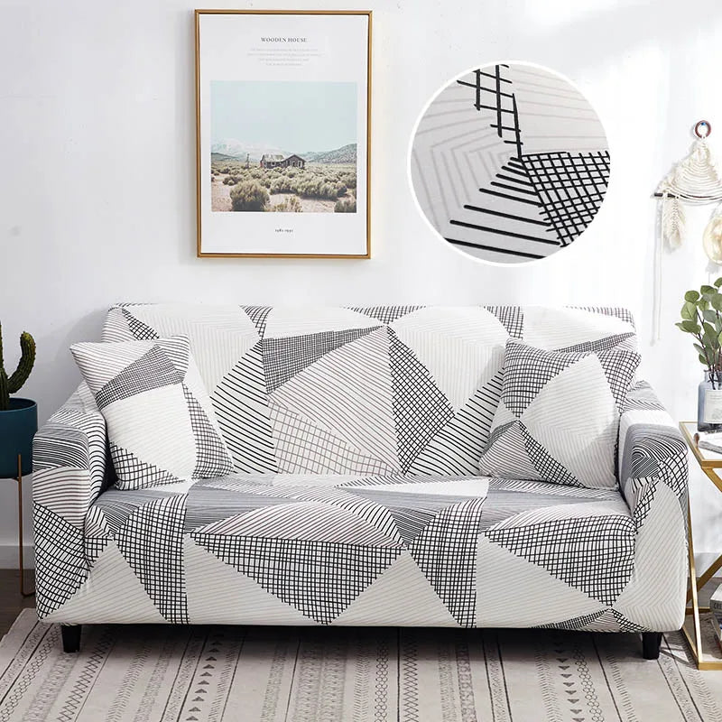 Modern Diagonal Line Sofa Cover