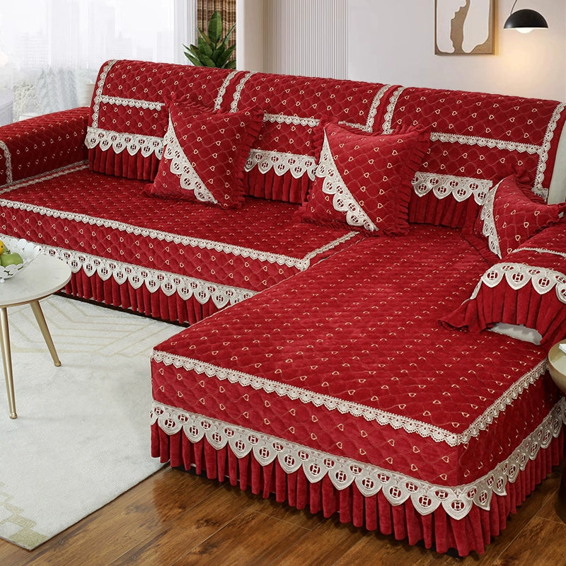 Colcover Silicone bottom sofa cushion combination set