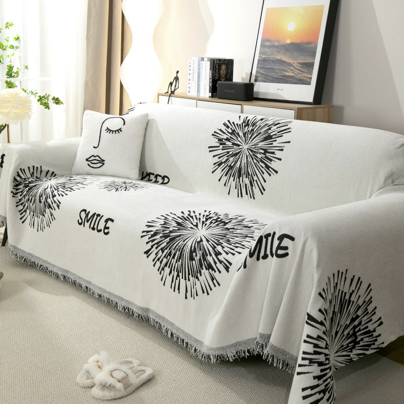 Nordic Style Fireworks Sofa Towel